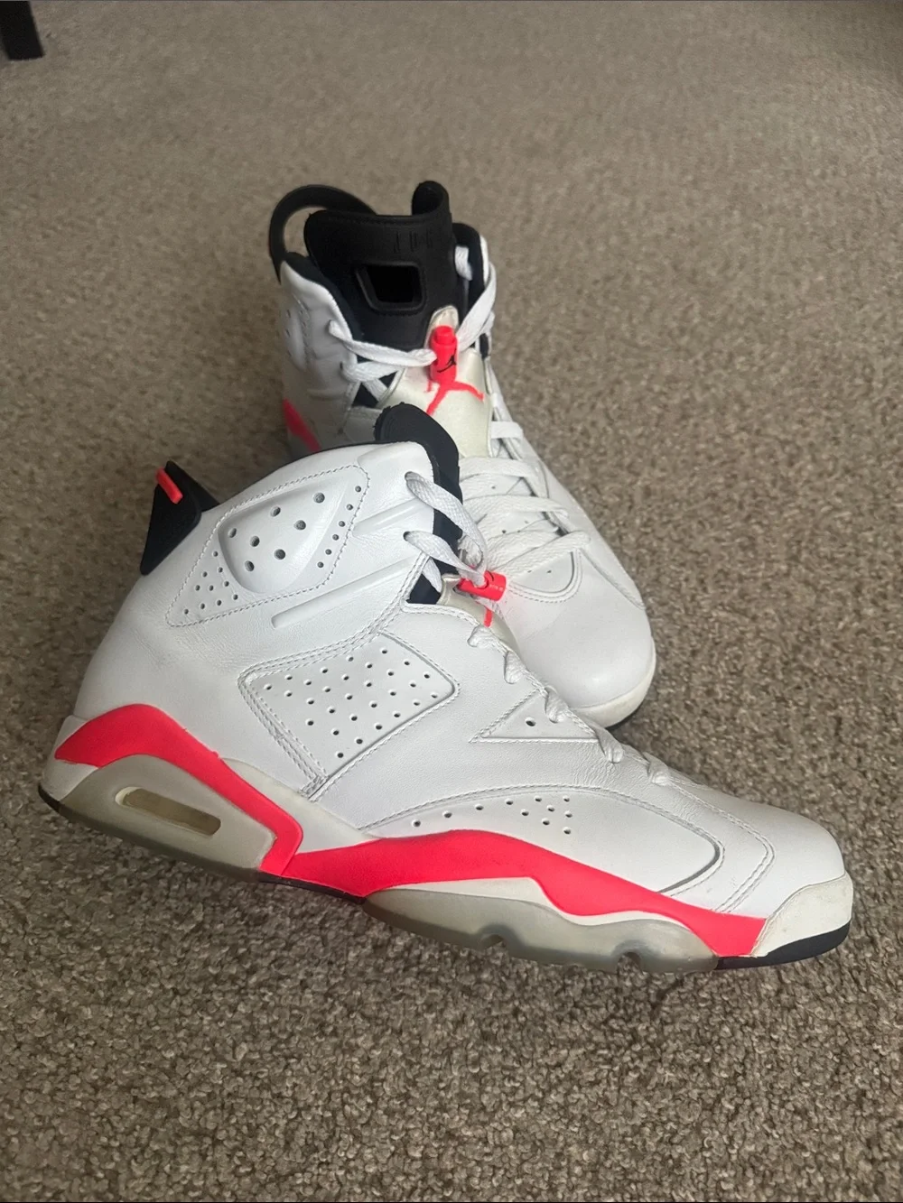 Jordan Retro 6 Infrared White Size 11.5